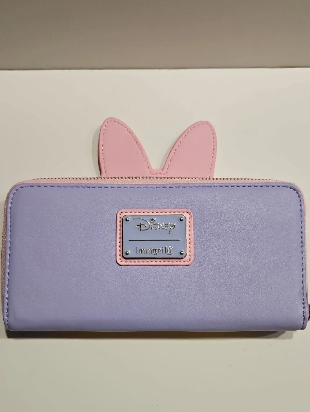Disney Loungefly  Daisy Duck Face Zip Wallet - Pink, Lavender & Yellow NWOT
